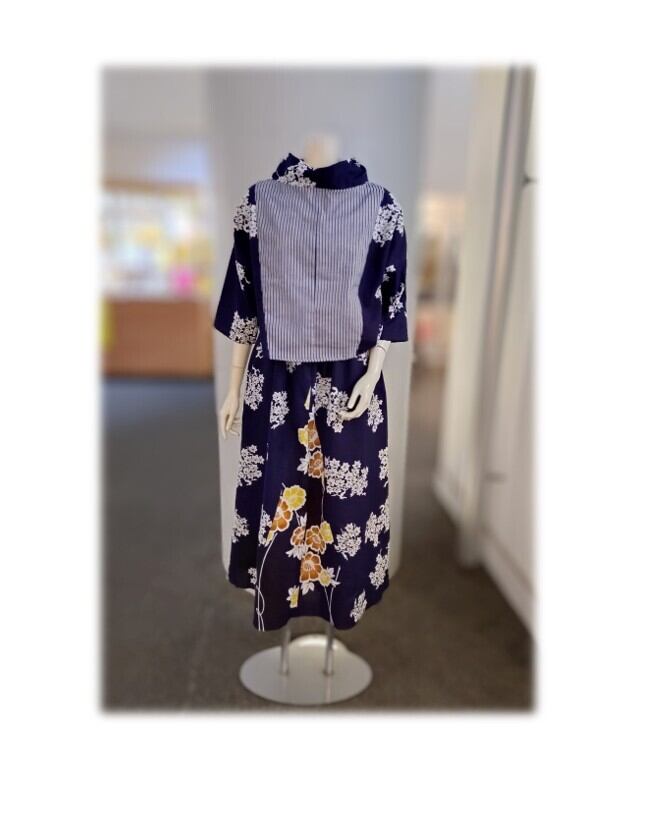 浴衣リメイク　テントラインワンピース 着物リメイクふわっと広がるテントラインワンピースの作り方How