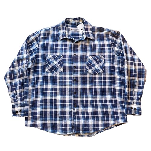 80s BUD BERMA print flannel shirt