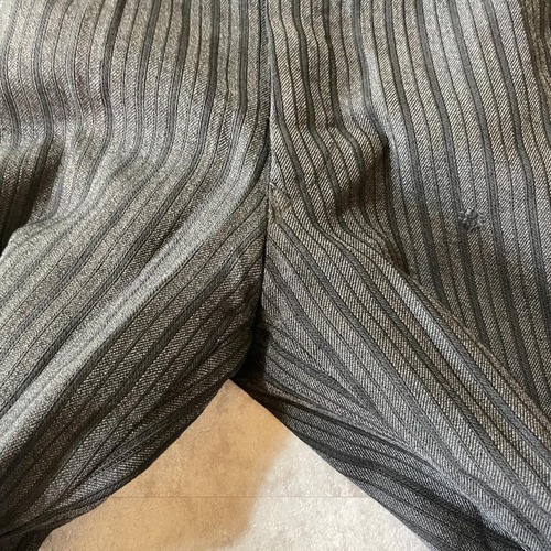 30-40s フレンチワーク ストライプ ブラック パンツ W31 詳細写真4