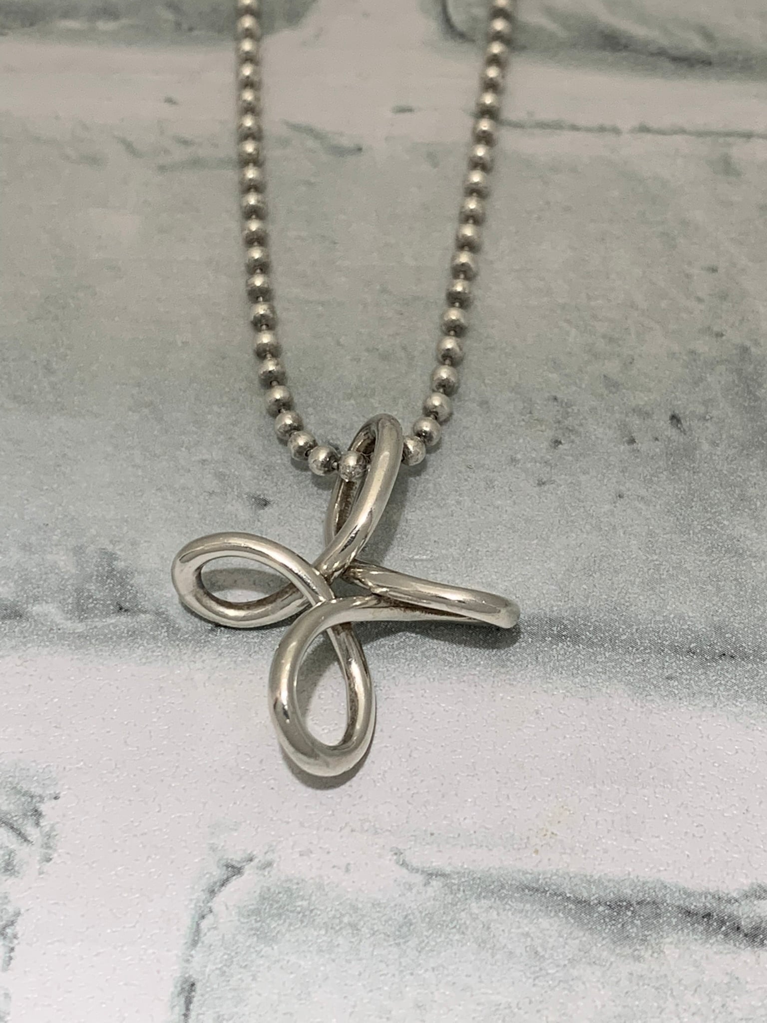 ヴィンテージティファニー TIFFANY オープンクロス ネックレス