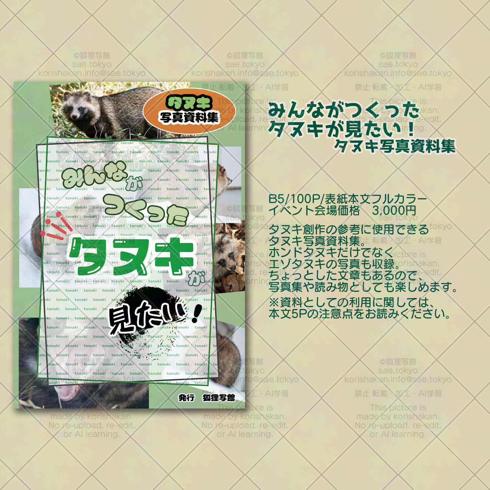 タヌキ　 お知らせはプロフィールに タヌキ写真資料集「みんながつくったタヌキが見たい！」 | 狐狸写館