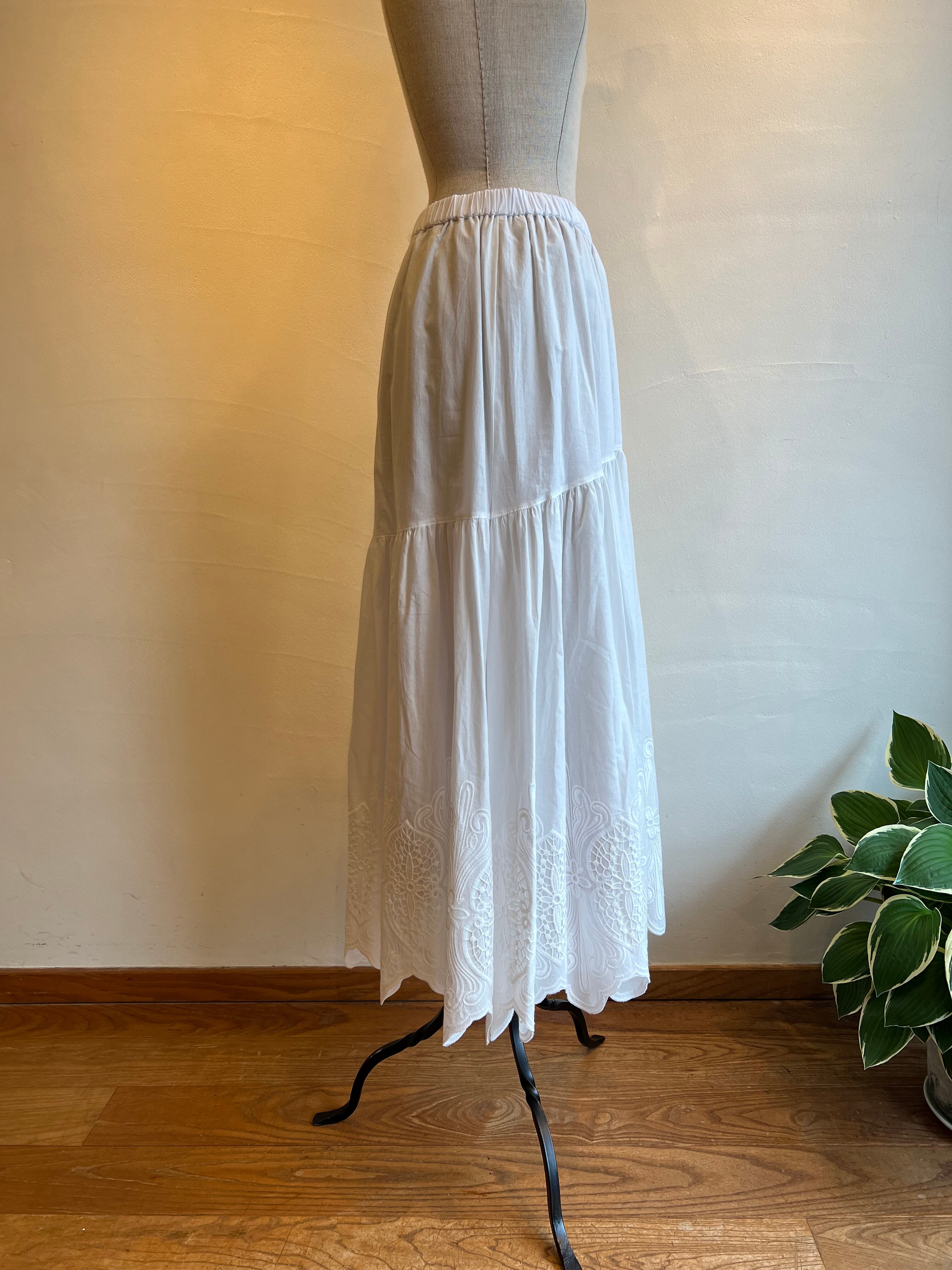 MARGAUX VINTAGE / コットンレーススカート | anouk