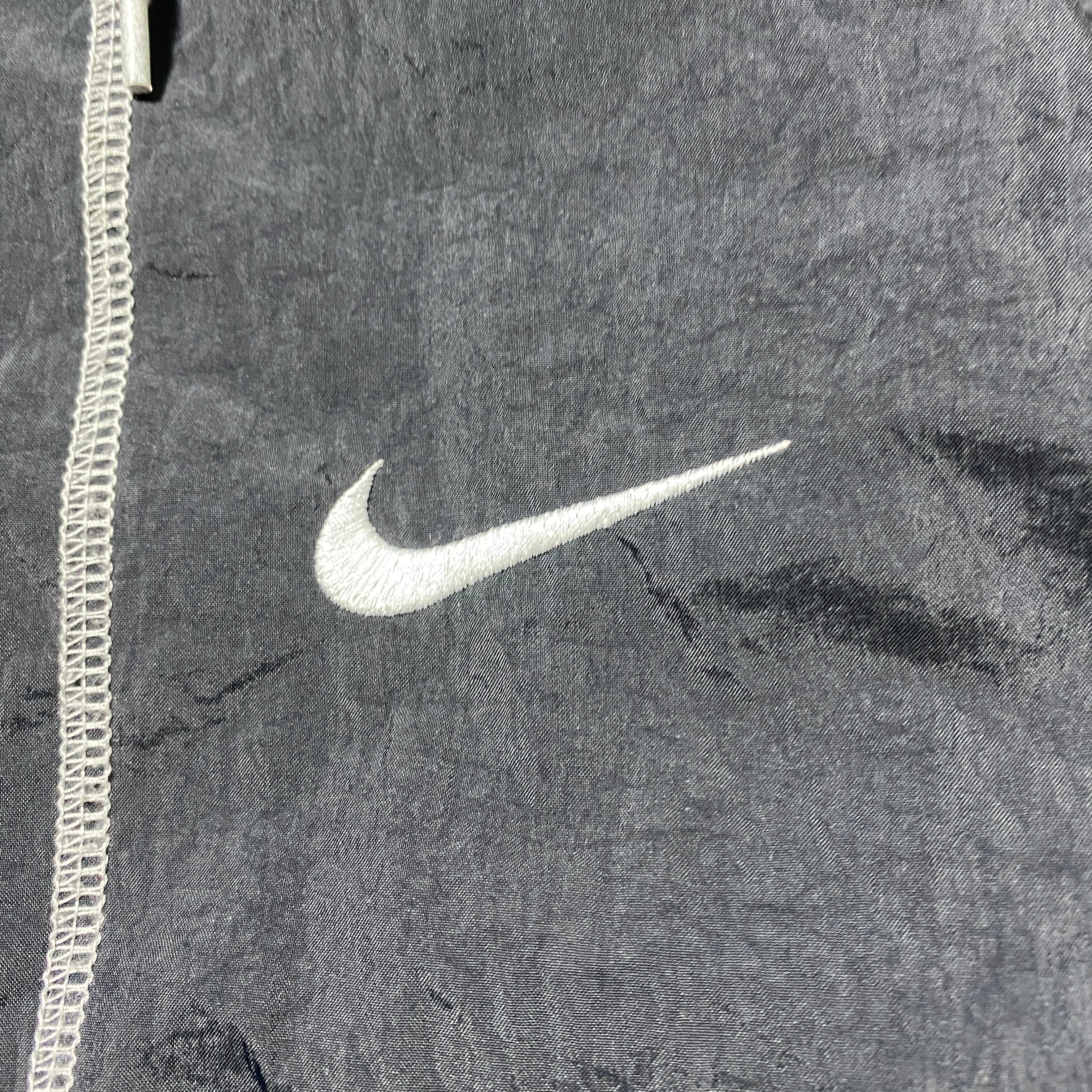 90's NIKE ナイキ スウォッシュ 刺繍ワンポイント バックロゴ ブラック