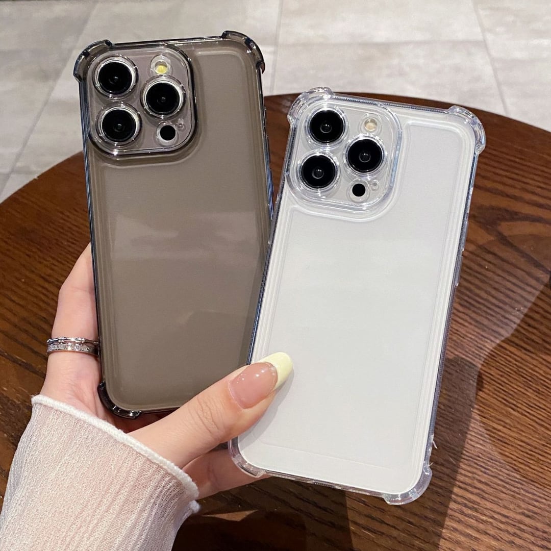 【iPhone17~SEまで対応】耐衝撃 コーナーガードつきクリアケース◎シンプル iPhone17 カメラ保護 透明 スマホケース ND-16480