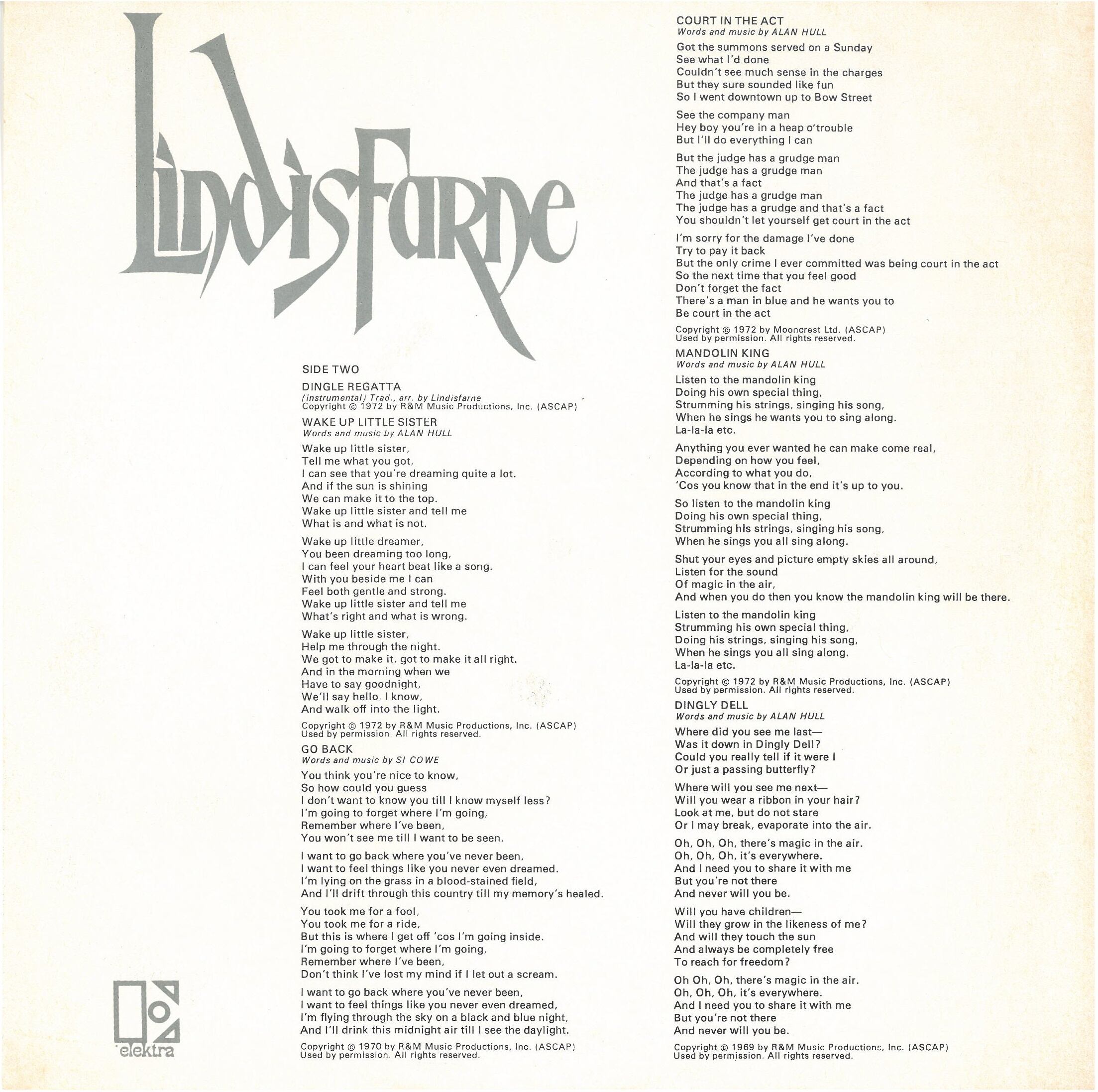英LP Lindisfarne Dingly Dell UKオリジナ1stプレス