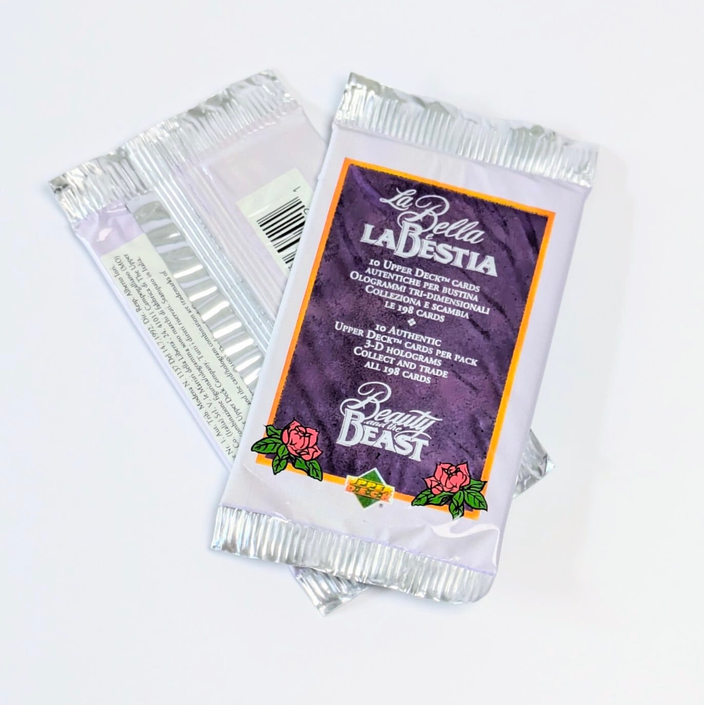 ☆送料無料！☆1992年製 Upper Deck【 DISNEY / ディズニー Beauty and The Beast （美女と野獣） 】VINTAGE トレーディングカード単品 （1パック=9CARDS+1レアカード※入ってない場合もあり）〚アメリカン雑貨 アメトイ〛