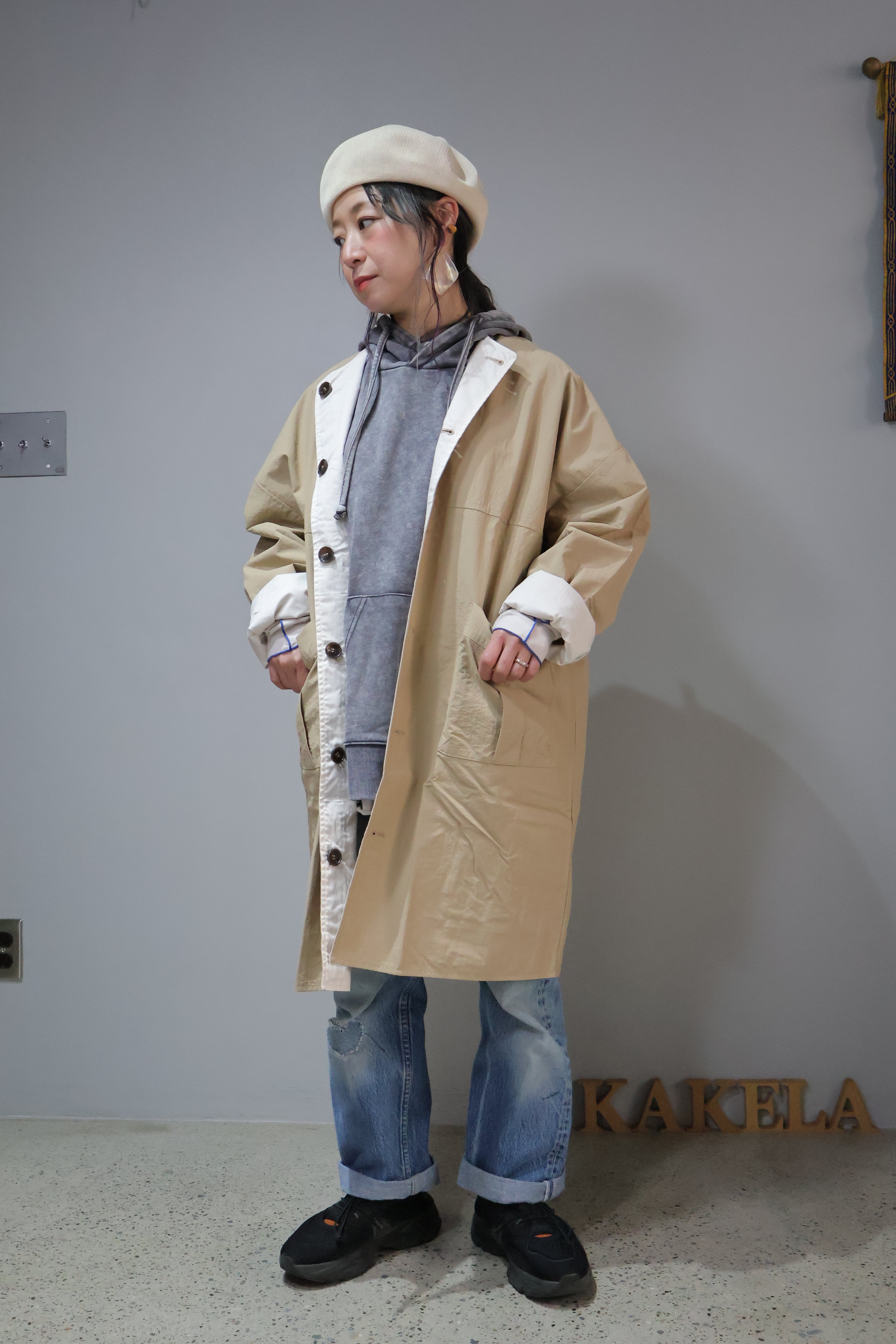 撥水加工ナイロン×ツイルリバーシブルジャケット【12410-096-20
