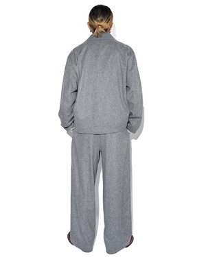 ssstein "W/CA BEAVER ZIP SHORT JACKET〔GREY〕"