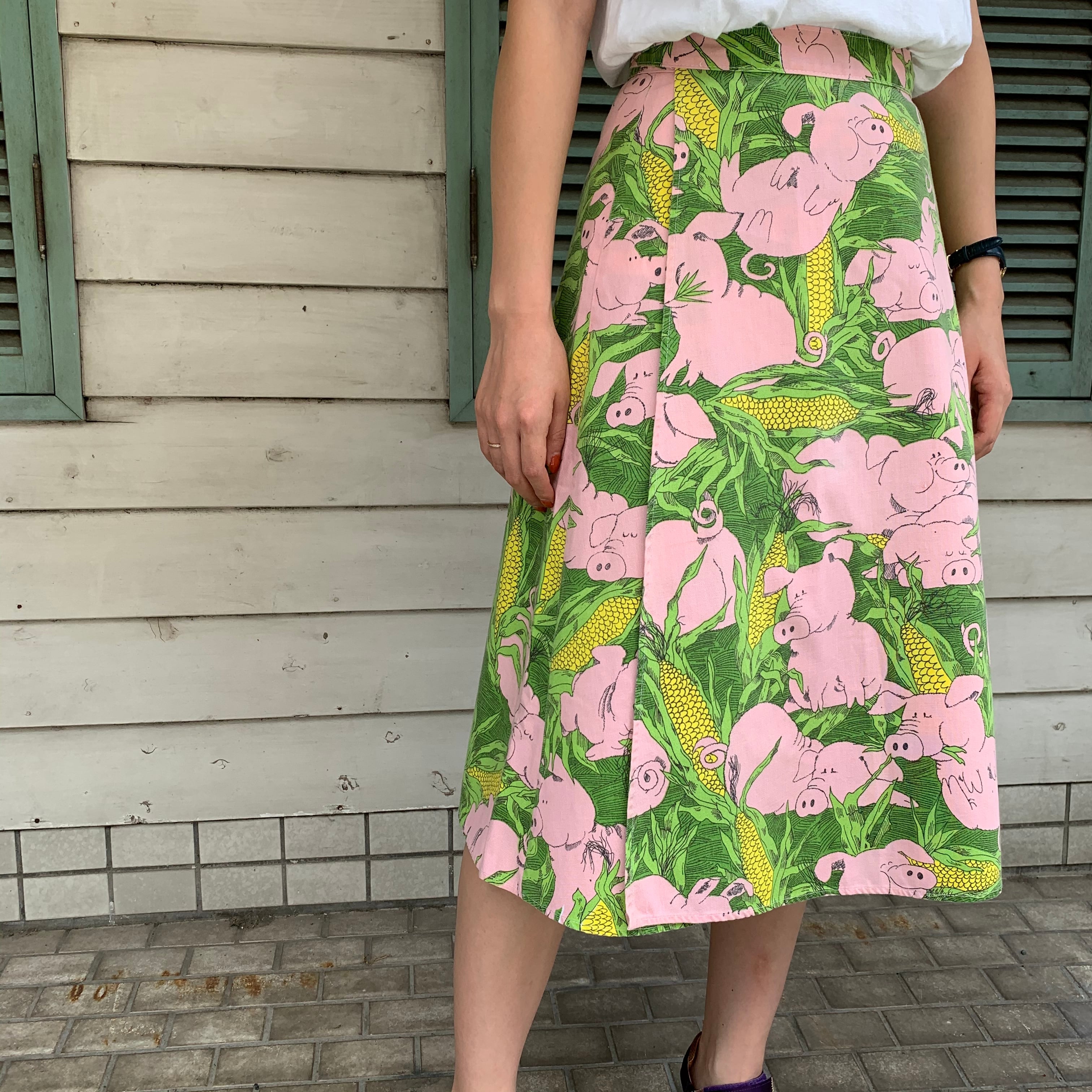 希少 vintage skirt 新品デッドストック デザイナーもの スカート