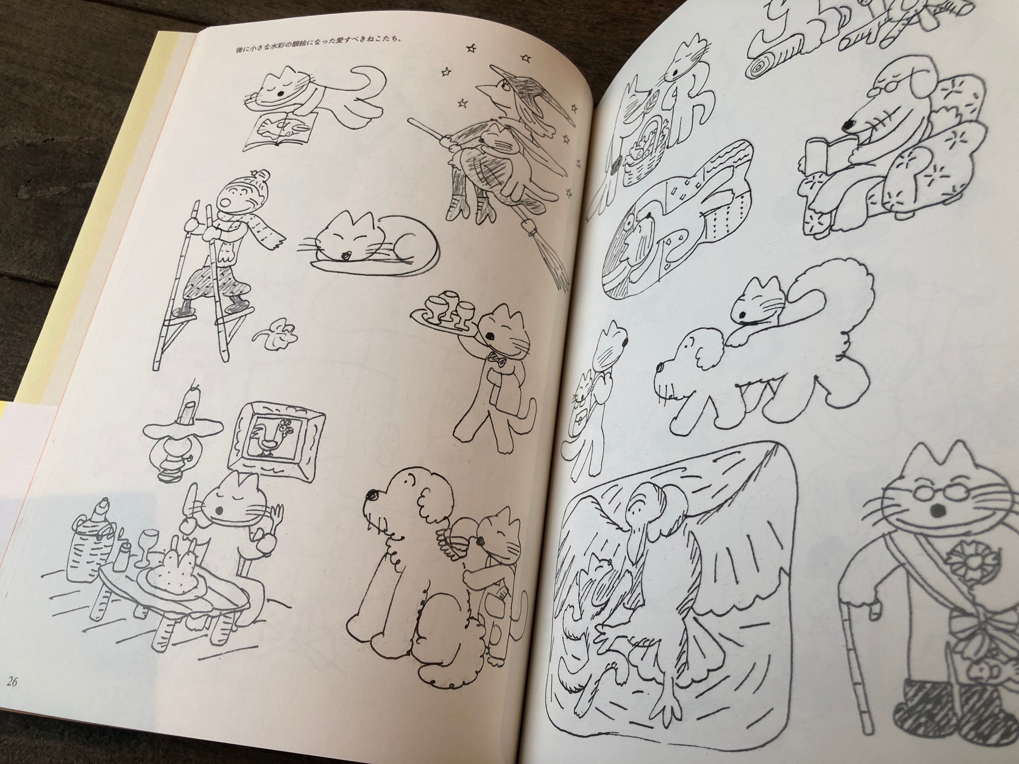 馬場のぼるスケッチ　　サイン入り 馬場のぼる 直筆イラストサイン本「11ぴきのねこ」
