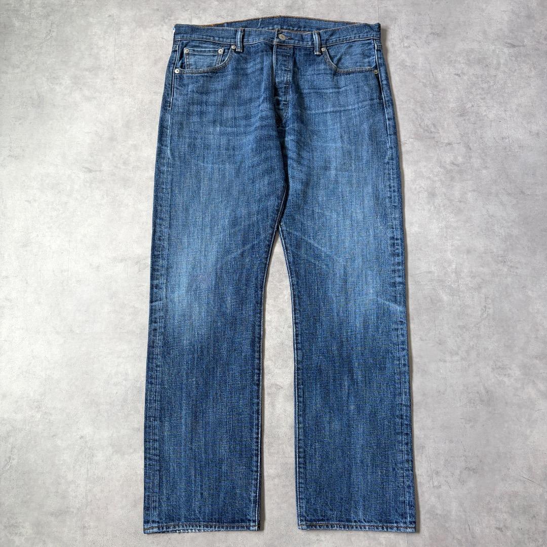 リーバイス501 Levis W36 ブルーデニム 青 古着 ヒゲ 22391