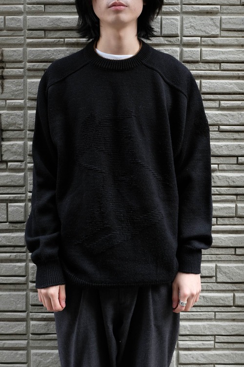 ユーロ　ブラックウールニット