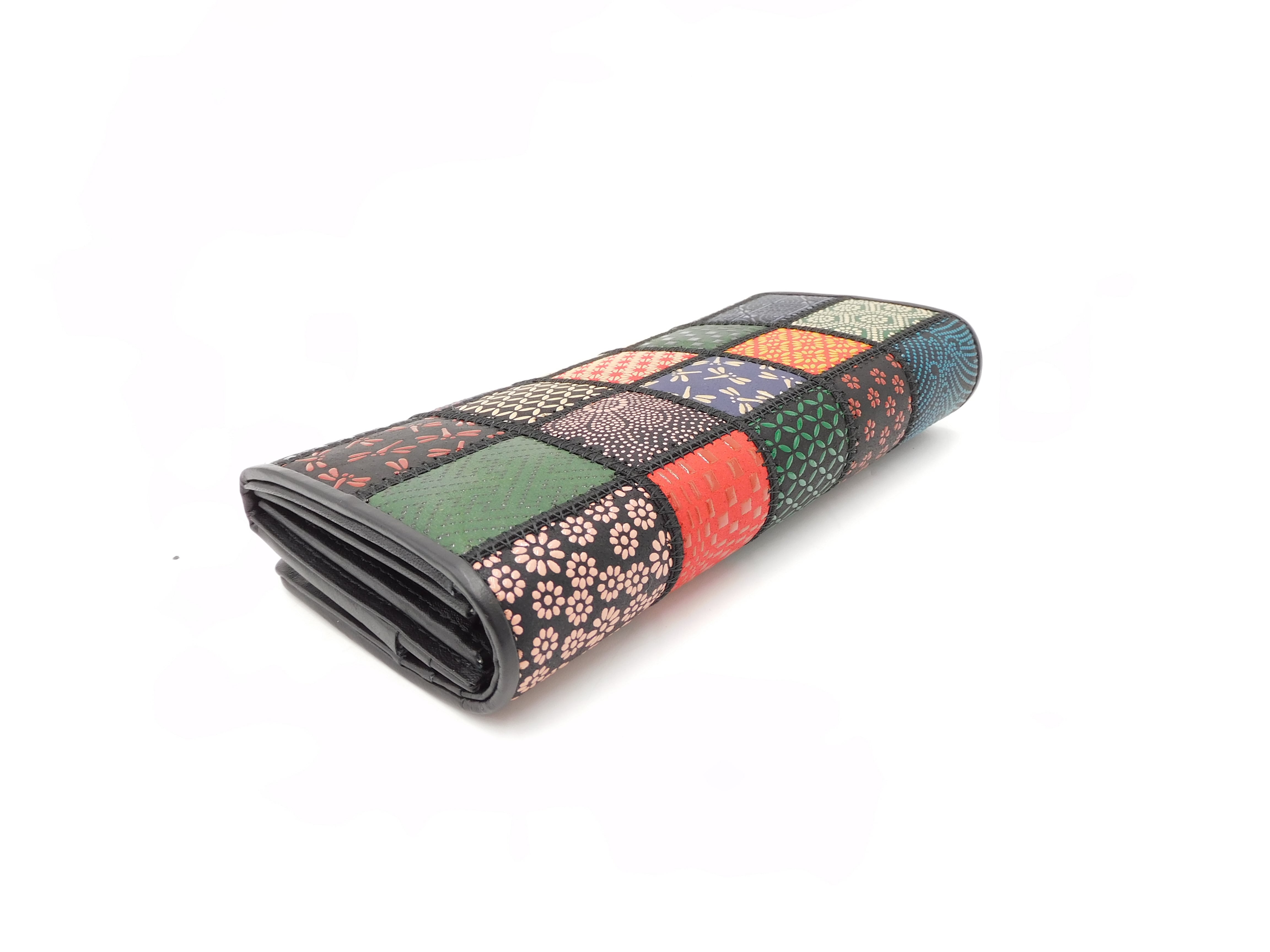 パッチワーク印傳 中L型長財布 マルチカラー | 浅草前川印傳｜公式