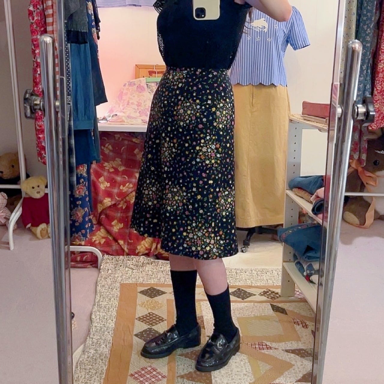 mini colorful flower skirt