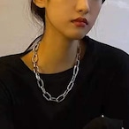 Rectangular openwork chain necklace (ME409)