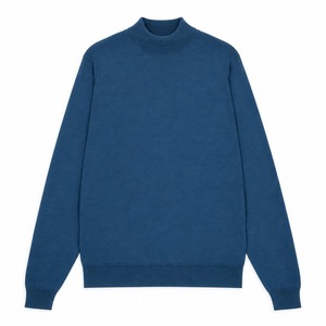 ★定価49,350円・新品未使用★ジョンスメドレー HARCOURT ハーコート メリノウール モックネックニット ティールファース Mサイズ