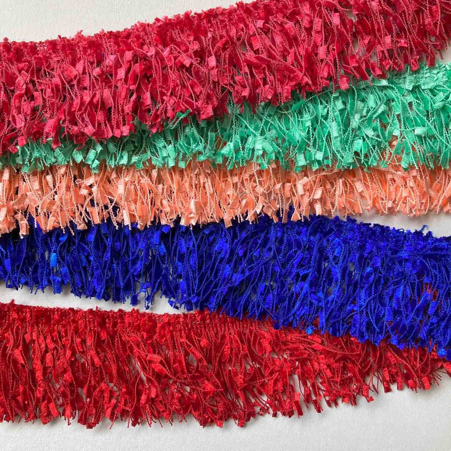 再入荷〉ちびキューブ風インドフリンジリボン（1mカット） | Dua