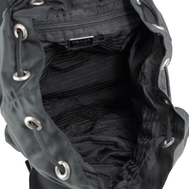 PRADA プラダ バックパック ブラック トライアングルロゴ ナイロン BZ811　ダブルポケット リュック vintage ヴィンテージ オールド 8fef48