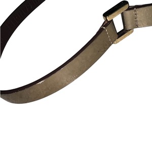 JIL SANDER champagne leather narrow belt