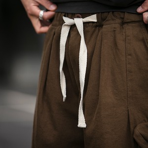 ★CASUAL DRAWSTRING POCKET FIVE-POINT PANTS　　　A0590