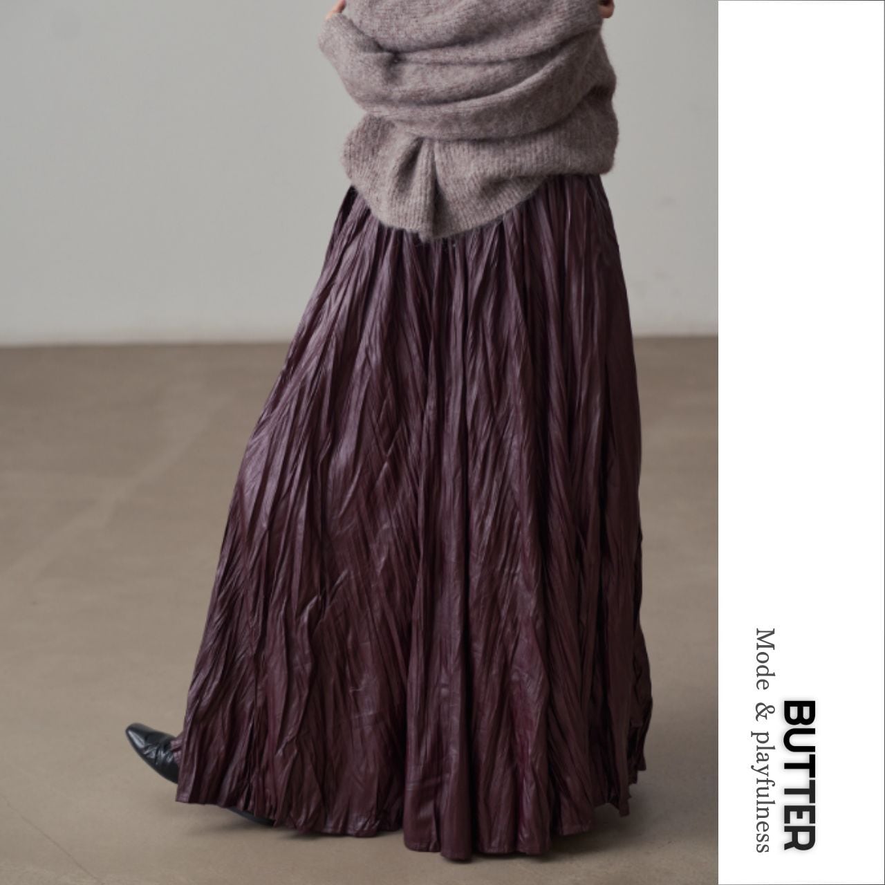 Crinkle Maxi Gathered Skirt 00975