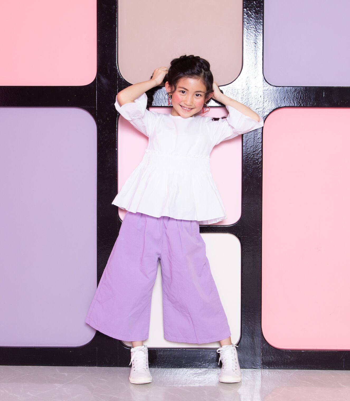 薄手ワイドパンツ