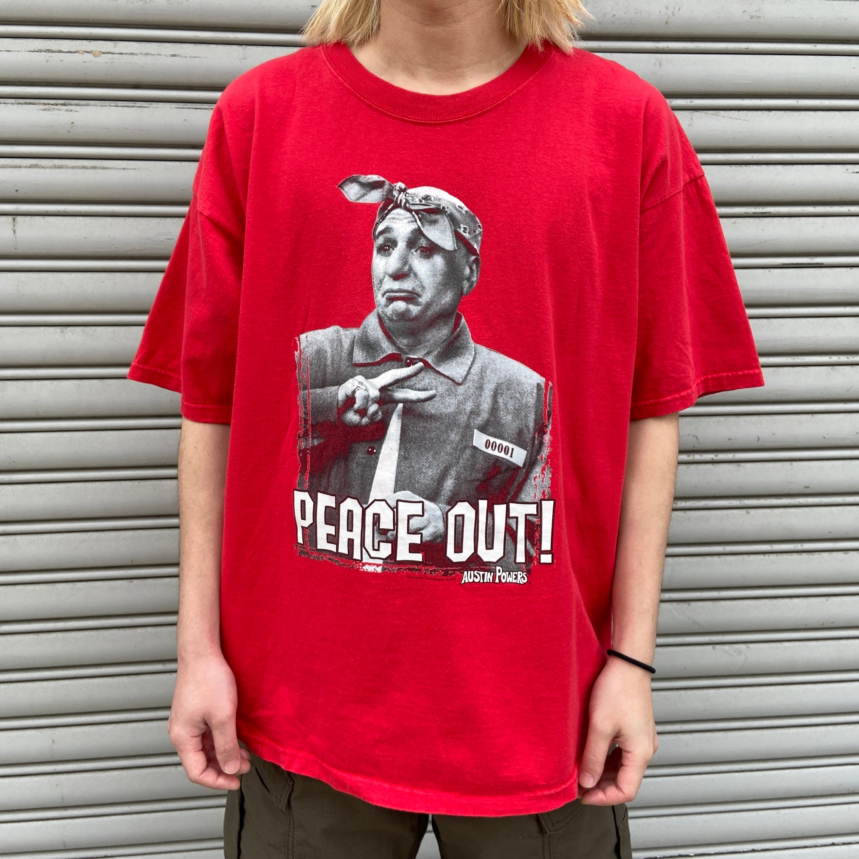 【2XL】00s Austin Powers オースティンパワーズ Tシャツ 00s オースティンパワーズ ムービーTシャツ プリントT レッド XL