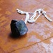 フローライト&ブラックトルマリン 鉱物原石 SV925ペンダント(ネックレス)【一点もの】ハンドメイド天然石アクセサリー