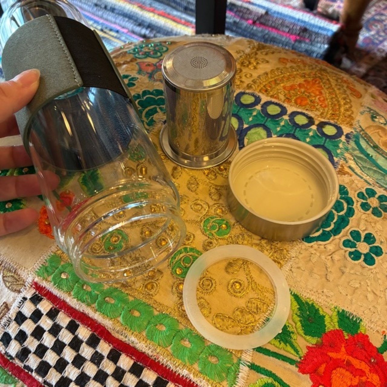 Shasta Tea Bottle L / シャスタ ティーボトル L 紅茶 ハーブティー お茶 耐熱ガラス お弁当 茶こし付き 水筒 持ち歩き ギフト プレゼント