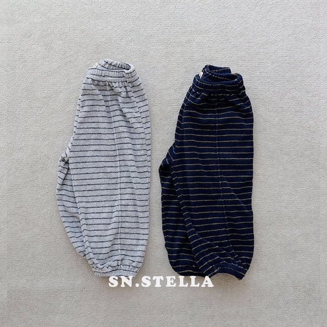 【取寄】sn.stella|border jogger pants|ダンガラジョガーパンツ|S-JL|kids&jr|26 autumn