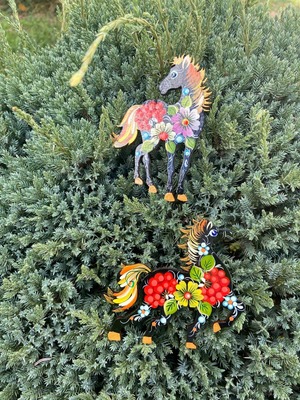 ペトリキフカ塗りのマグネット 2026/午年モデル　馬（Khomenko製作）