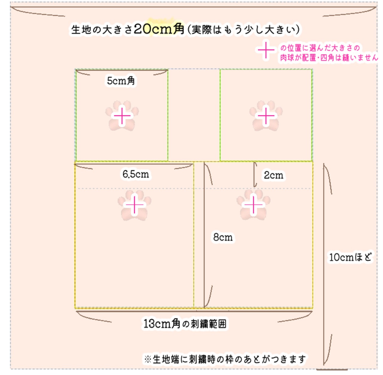 ぬいのお顔刺しゅうフルオーダー（試し縫い・ワンポイント付き 