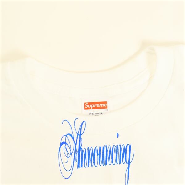 トップス supreme 25ss Announcing Tee White L Size【L】 SUPREME シュプリーム 25SS Announcing Tee White T
