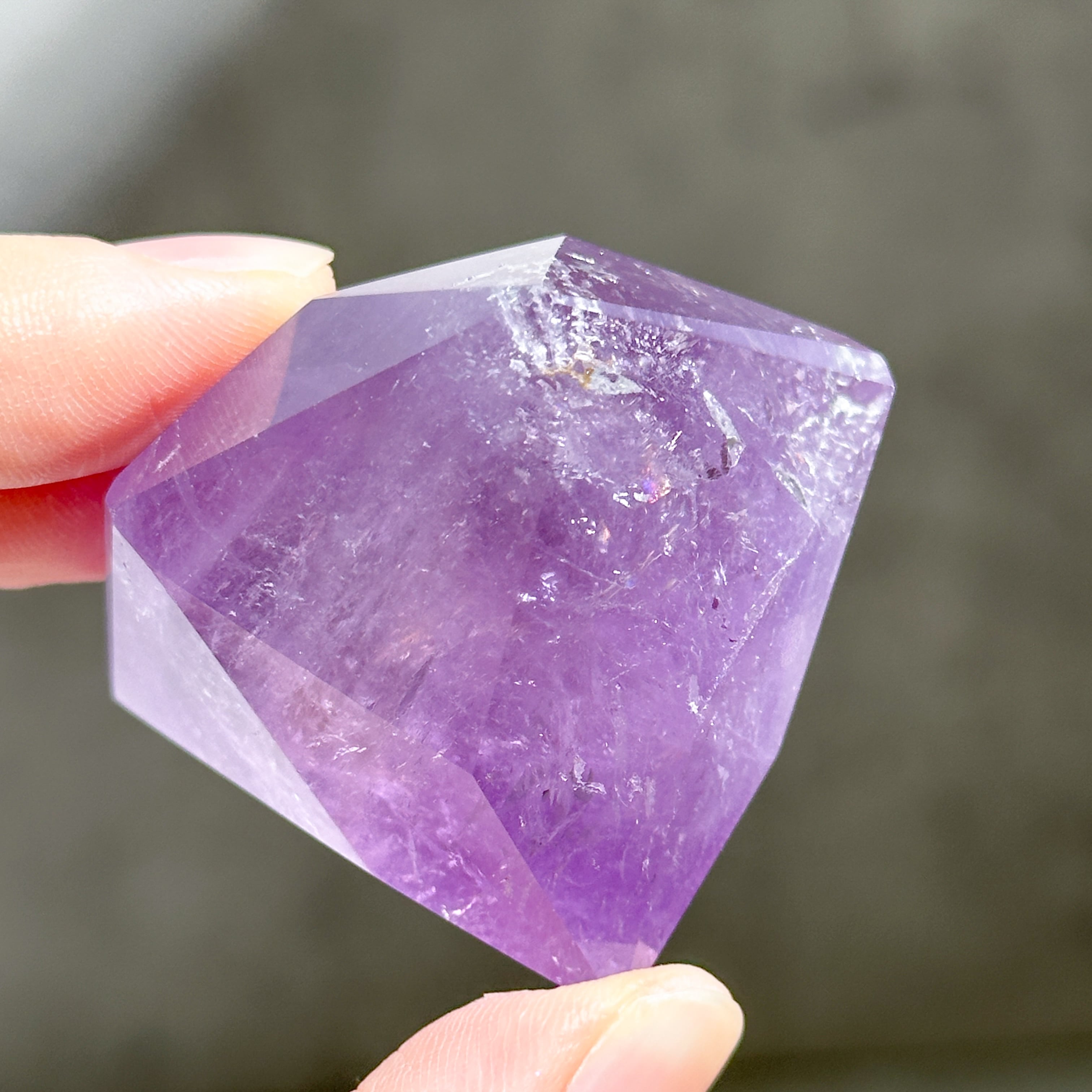高品質　ファントムアメジスト　ダイヤモンドカット　ダイヤモンド② ファントムアメジスト ダイヤモンドカット31◇Amethyst Diamond