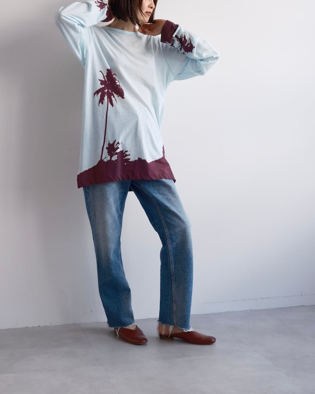 DRIES VAN NOTEN Len Lye PRINT LONG SLEEVE T-SHIRT | dear closet