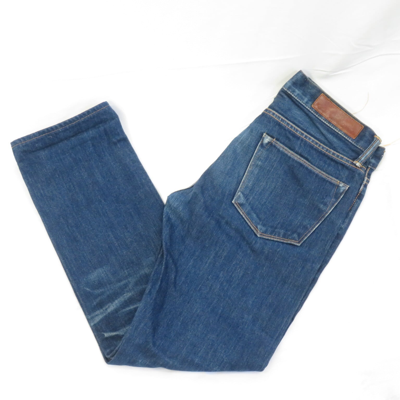 KURO x CITYSHOP クロ シティショップ 22AW 別注 日本製 クラッシュ加工 セルビッチデニムパンツ 28 Indigo ボタンフライ ジーンズ DENIM ボトムス【中古】【KURO × CITYSHOP】 KURO｜セルビッチ クロス デニム パンツ “SELVEDGE CROSS DENIM PANTS