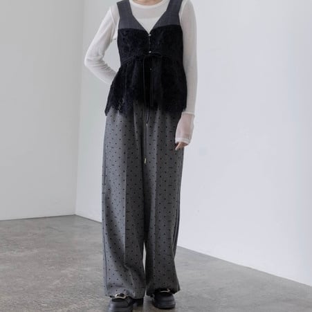 EimeeLaw】ベロアレースペプラムビスチェ | whisper bell online store
