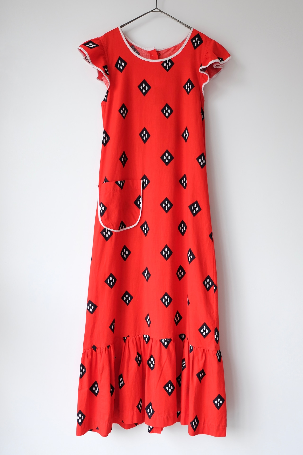 Rhombus dots apron dress
