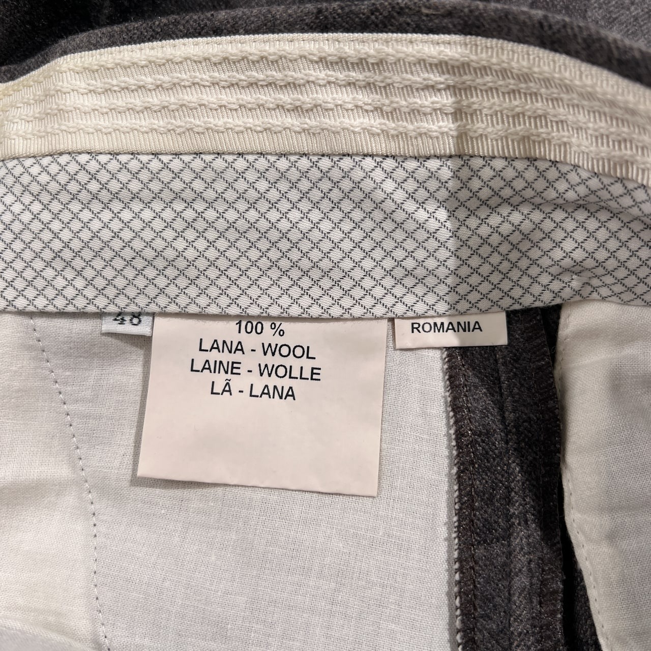 INCOTEX インコテックス チェック柄 ウール スラックス トラウザーズ サイズ 48 /グレー系 メンズ