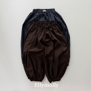 【2点送料無料】«予約»«ジュニアサイズあり»«elly molly» チェックジョガーパンツ 2colors