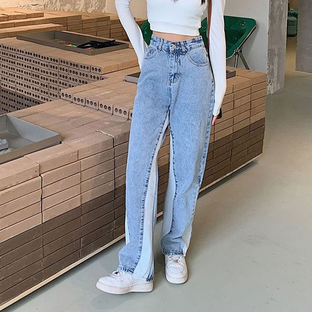 ヒップロゴ刺繍デニムパンツ R00190