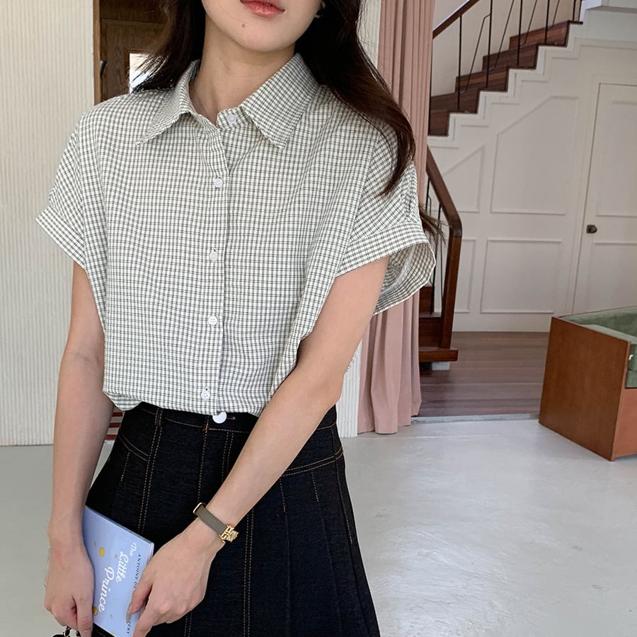 【tops】チェック柄シャツ M32968