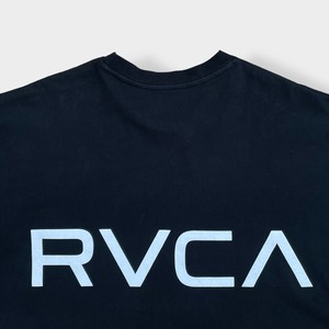 【RVCA】ルーカ ロングTシャツ バックプリント バックロゴ ワンポイントロゴ ロンT 長袖Tシャツ スウェットシャツ 袖ロゴ LARGE 古着