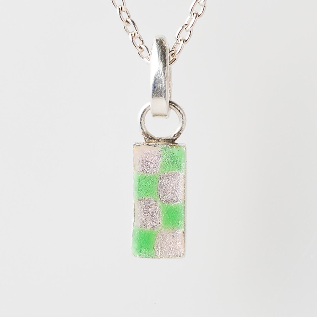 CHECK pink & kiwi - necklace -