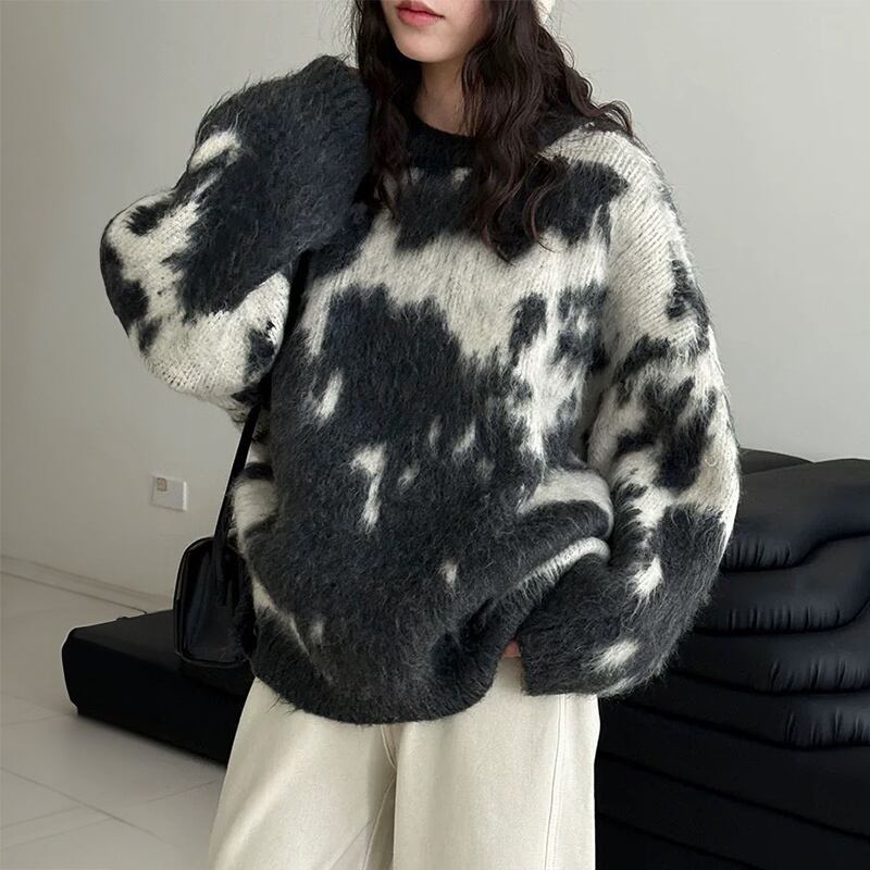 ニュアンスバイカラープルオーバーニット 233214