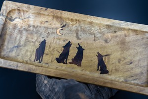 ※【守護の葉】 朴 ペントレイ 象嵌 月に吠える