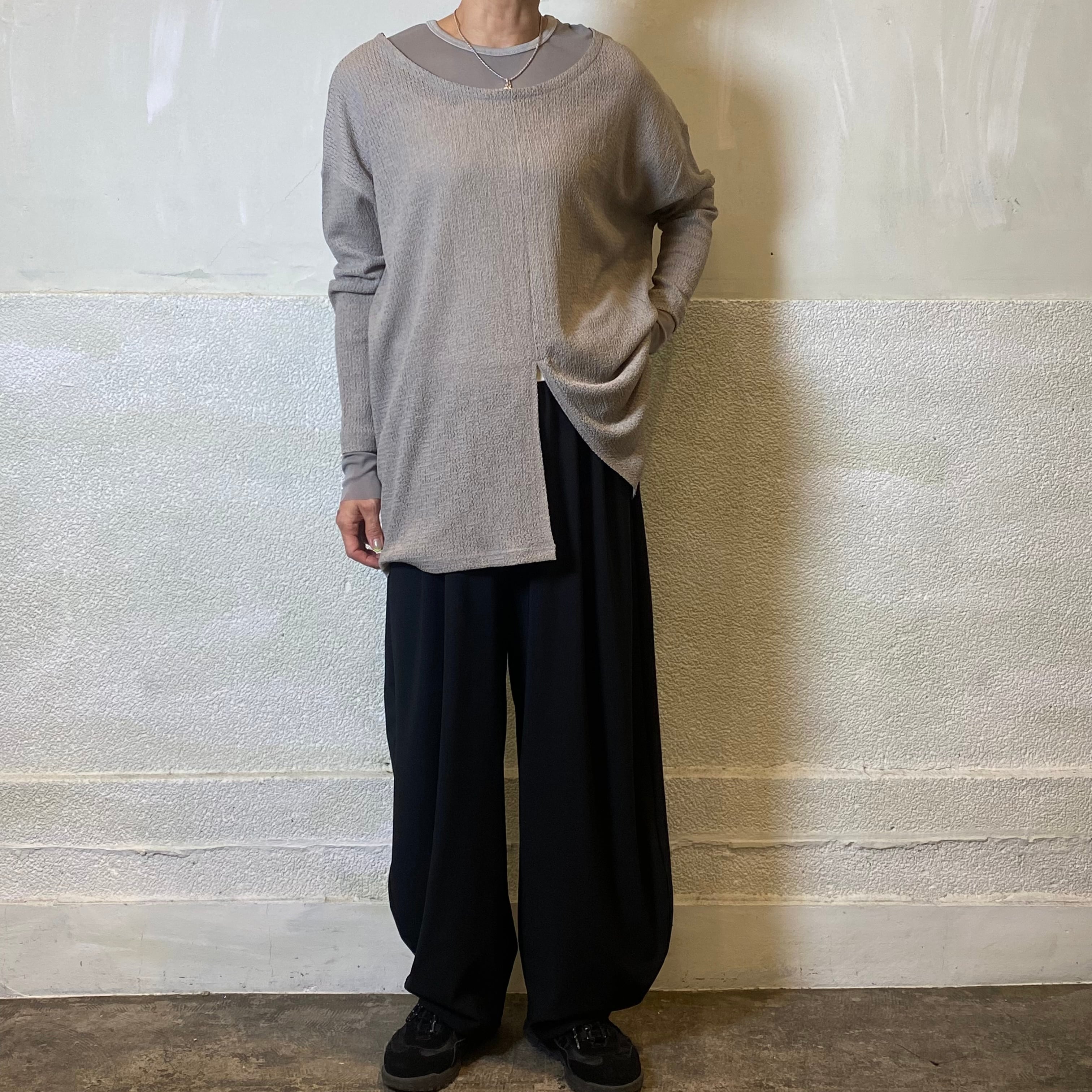 CYAN tokyo/チュールコンビフロントスリットトップス | 20ｰtwentyｰ