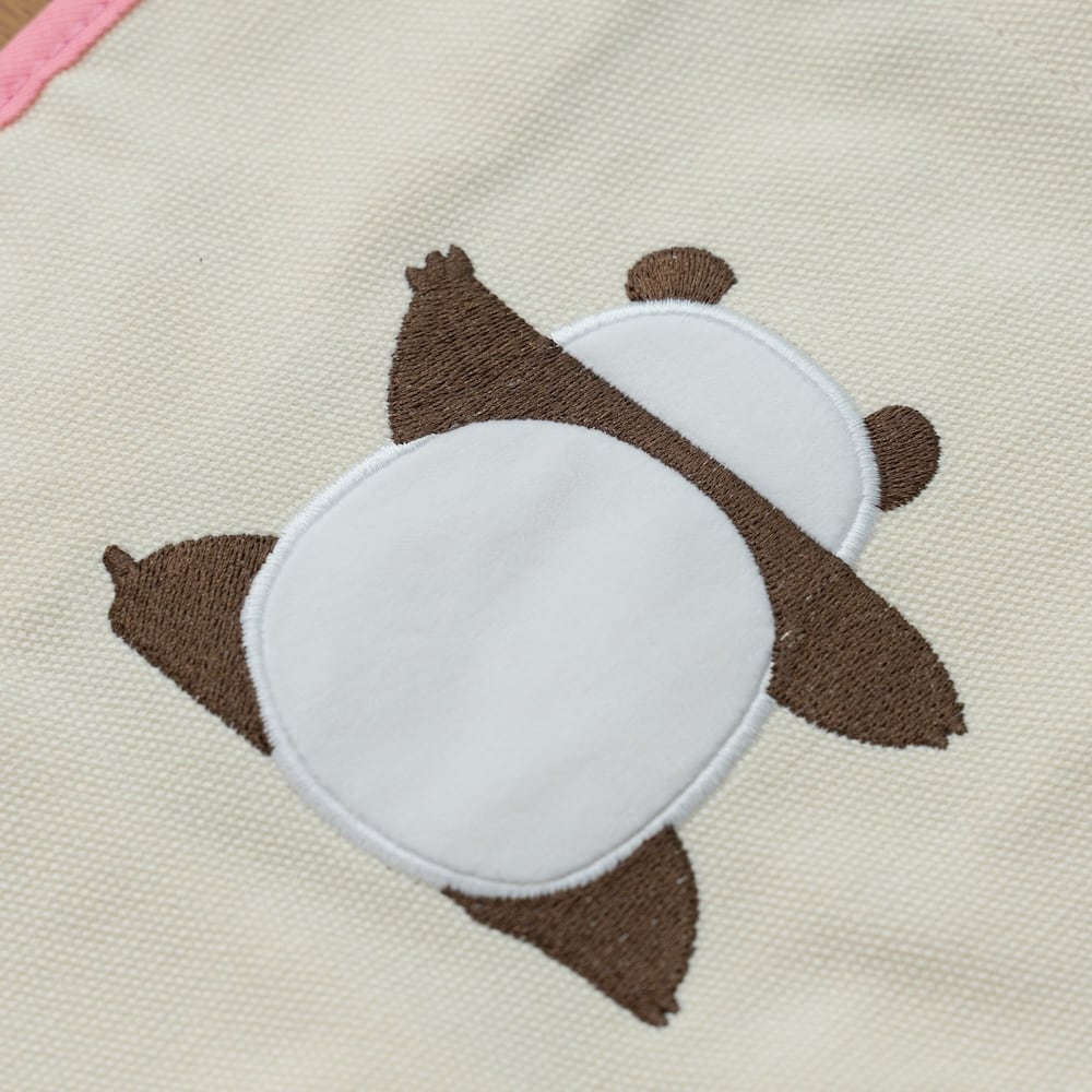 おにょパンダ（購入後コメント下さい）様 リクエスト商品 パンダコパンダ 刺繍ミニバッグ ピンク（2163） | すすのこ商店