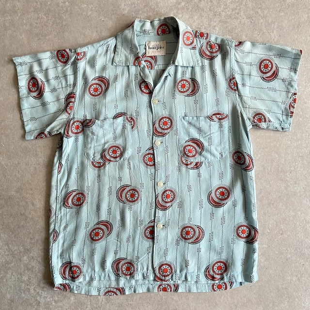 1950s  harper Hawaiian Rayon Shirt  S位