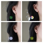 488P　選べる12色◆カラーストーンミニピアス